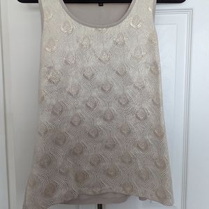 The Limited Gold Detail Feather Top